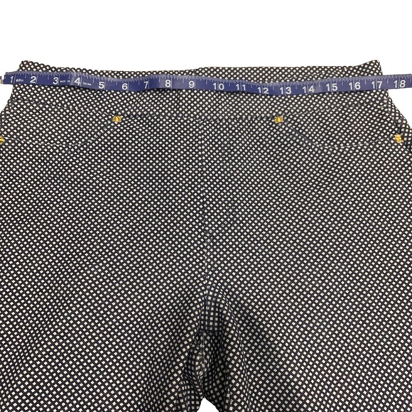 MICHAEL Michael Kors Blue Gingham
Ankle Pants Navy & White Stretch Size L !! - Picture 6 of 14